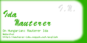 ida mauterer business card